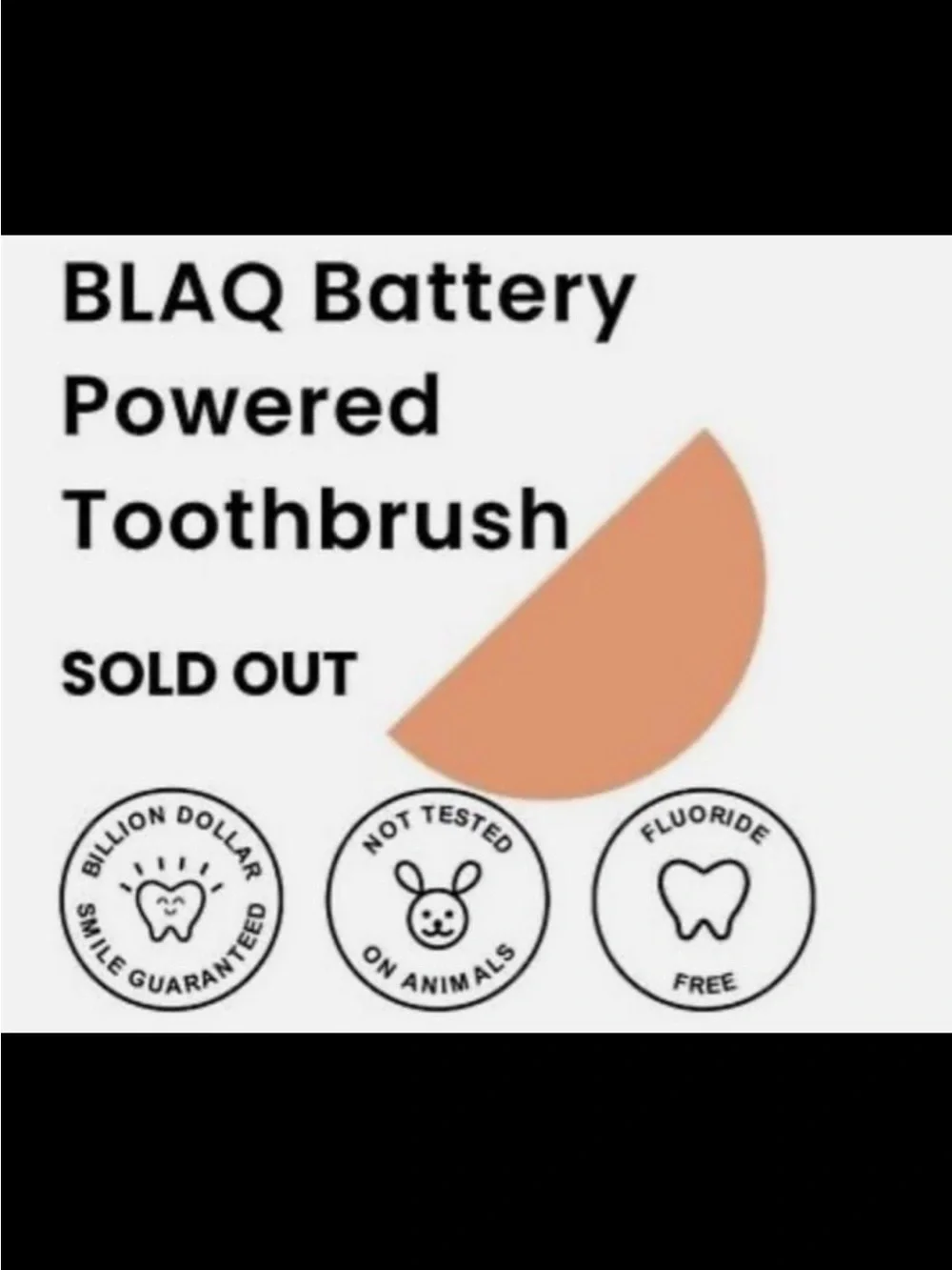 BLAQ Battery Powered Toothbrush Kit NEW Handle, 2 Heads, Batteries NEW $65